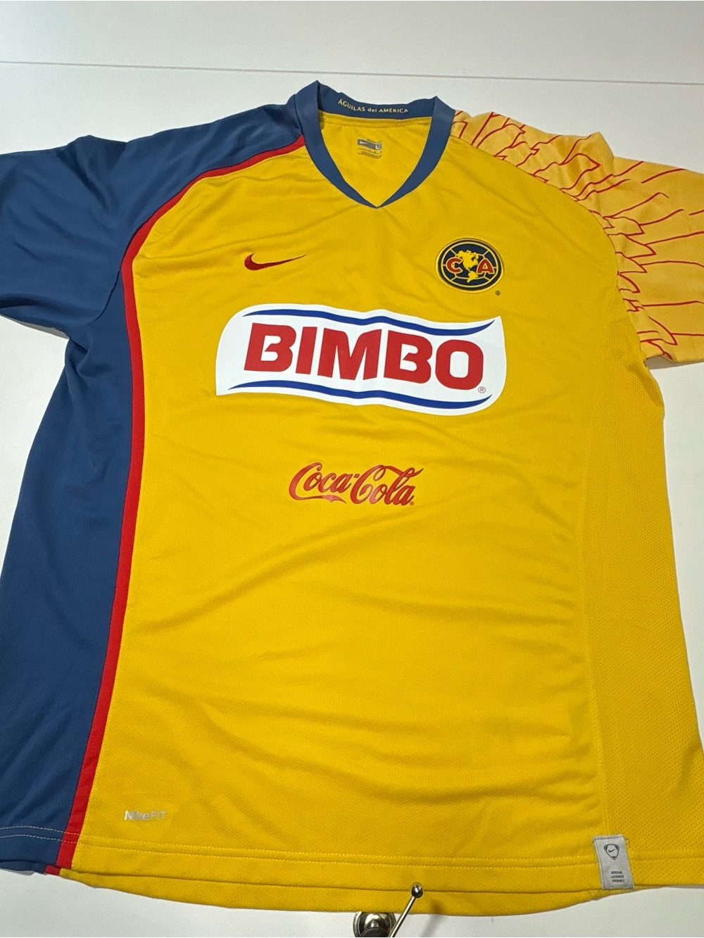 Nike Águilas del América Yellow & Navy Soccer Jersey